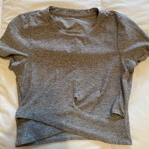 Beyond Yoga Cross Front Crop Tee